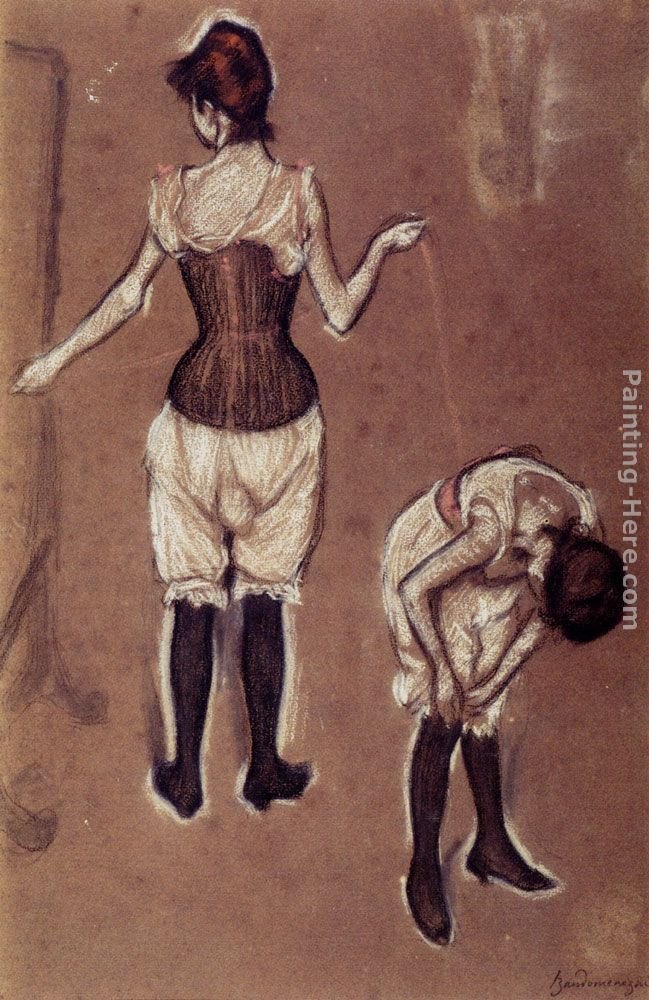 Federigo Zandomeneghi Dressing Before The Mirror